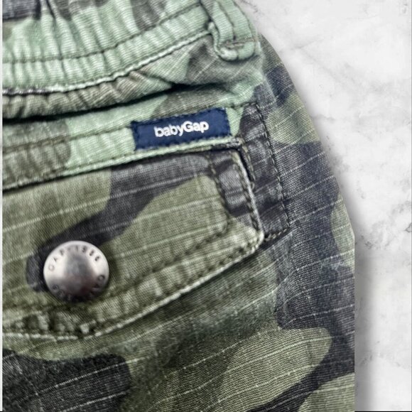 Baby Gap Camo Print Pants With Elastic Waist & Drawstring Size 18-24 Months Gre - Picture 9 of 12
